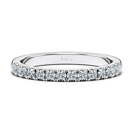 Tulip Claw Set Wedding Ring with Natural Diamonds 0.34ct Total Weight