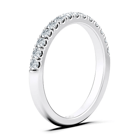 Tulip Claw Set Wedding Ring with Natural Diamonds 0.34ct Total Weight