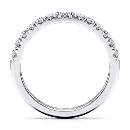 Tulip Claw Set Wedding Ring with Natural Diamonds 0.34ct Total Weight