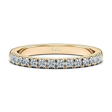 Tulip Claw Set Wedding Ring with Natural Diamonds 0.34ct Total Weight