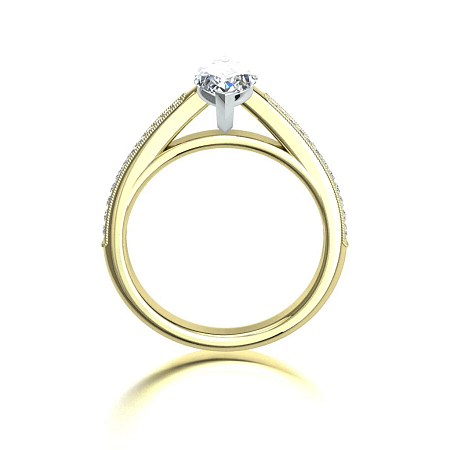 Cathedral Channel set Milgrain