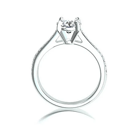Calista 1.01ct Round IGI LG Side Stones Diamond Engagement Ring