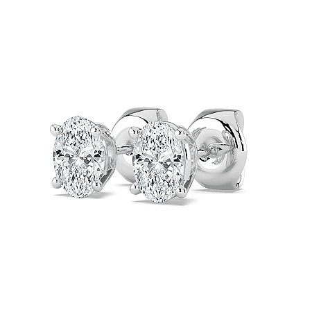 Earrings with 2 Lab Grown IGI Diamonds 2.06ct Total Weight