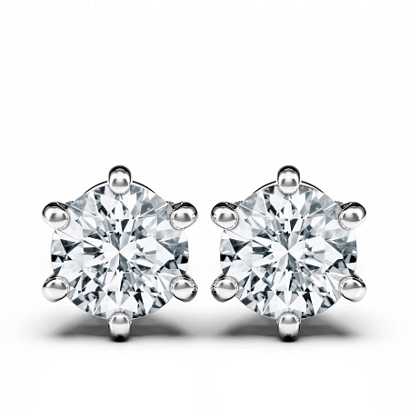 Earrings with 2 Lab Grown IGI Diamonds 4.11ct Total Weight
