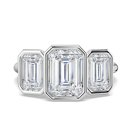 Selena 3 Stones Engagement Ring with 2.57ct IGI LG Diamonds