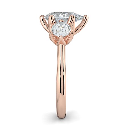 Tulip 3 Stones Oval