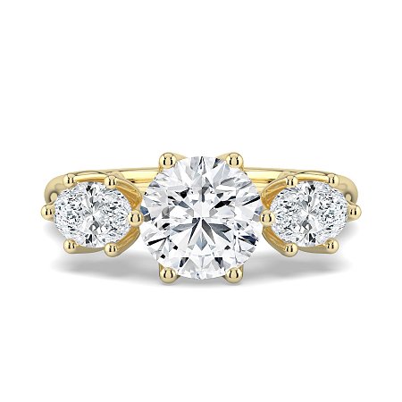 Tulip 3 Stones Oval