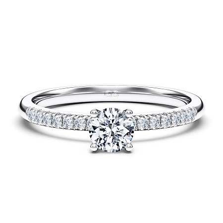 Petite Traditional Claw Set Diamond Engagement Ring