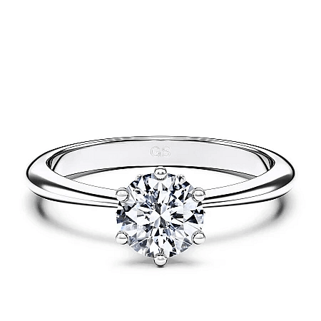 Tulip 1.01ct Round IGI LG Petal Engagement Ring