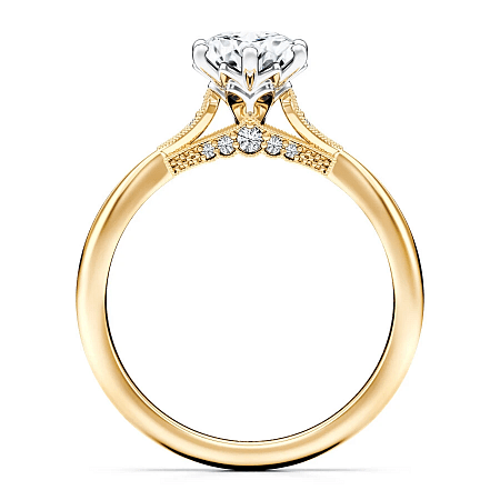 Tulip Petal with Diamonds