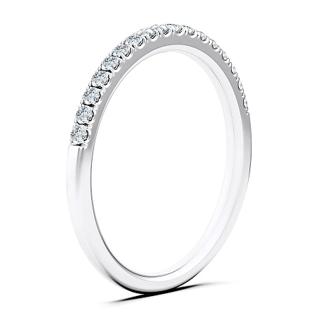 Tulip Twist Wedding Ring with Natural Diamonds 0.17ct Total Weight