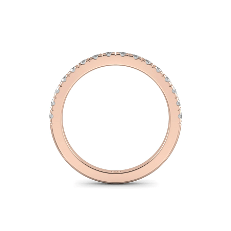 Curved Wedding Ring with Natural Diamonds 0.38ct Total Weight