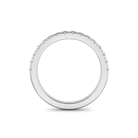 Curved Wedding Ring with Natural Diamonds 0.38ct Total Weight