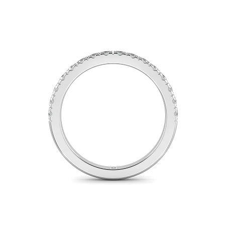 Curved Wedding Ring with Natural Diamonds 0.38ct Total Weight