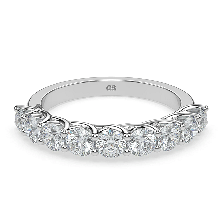 Criss Cross Wedding Ring with Natural Diamonds 0.9ct Total Weight