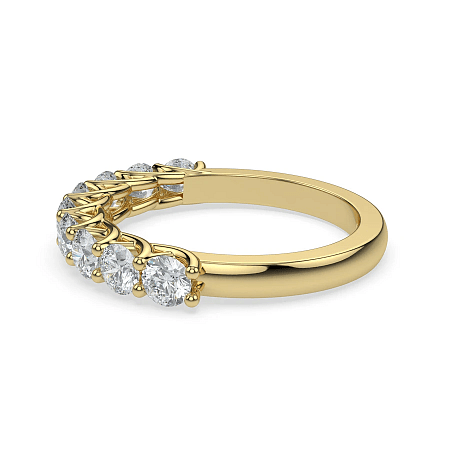 Criss Cross Wedding Ring with Natural Diamonds 0.9ct Total Weight