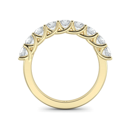 Criss Cross Wedding Ring with Natural Diamonds 0.9ct Total Weight