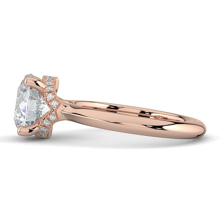 Rene Engagement Ring with Curved Hidden Halo