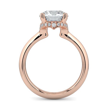 Rene Engagement Ring with Curved Hidden Halo
