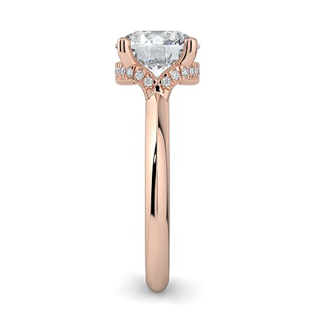 Rene Engagement Ring with Curved Hidden Halo