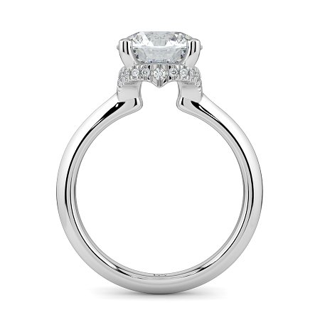 Rene Engagement Ring with Curved Hidden Halo