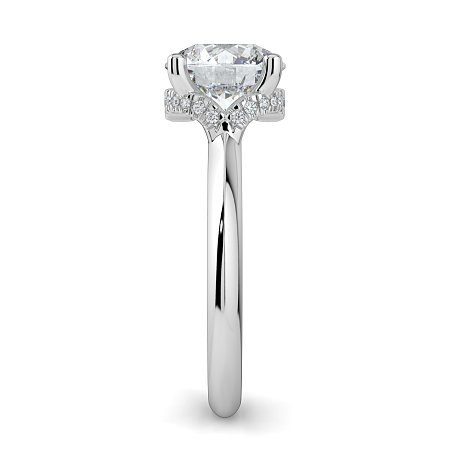 Rene Engagement Ring with Curved Hidden Halo