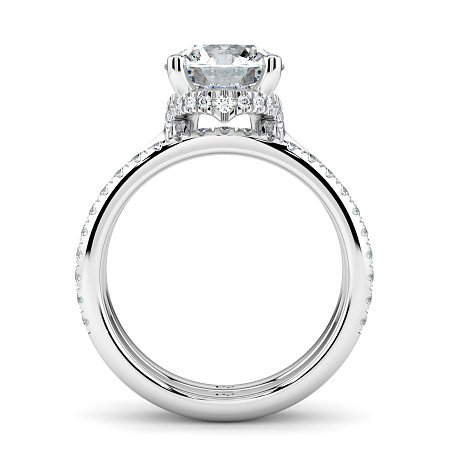 Rene Engagement Ring with Curved Hidden Halo