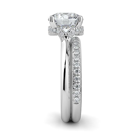 Rene Engagement Ring with Curved Hidden Halo