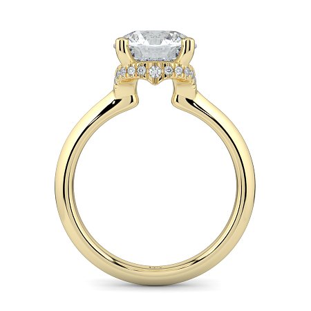 Rene Engagement Ring with Curved Hidden Halo