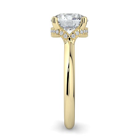 Rene Engagement Ring with Curved Hidden Halo