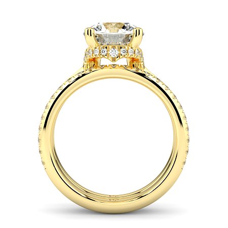 Rene Engagement Ring with Curved Hidden Halo
