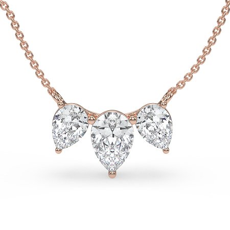Trilogy Pendant with Attached Chain
