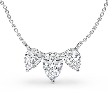 Trilogy Pendant with Attached Chain