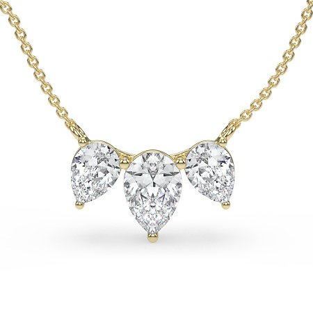 Trilogy Pendant with Attached Chain