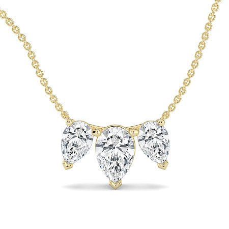 Trilogy Pendant with Pear Lab Grown Diamonds 2.16cts Total Weight