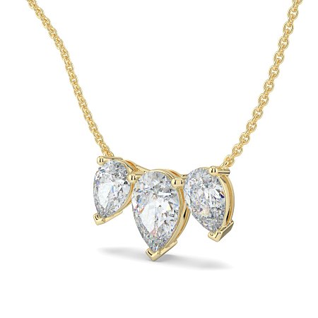 Trilogy Pendant with Pear Lab Grown Diamonds 2.06cts Total Weight