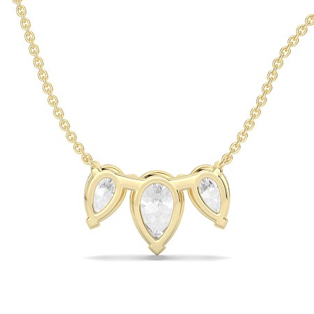 Trilogy Pendant with Pear Lab Grown Diamonds 2.18cts Total Weight