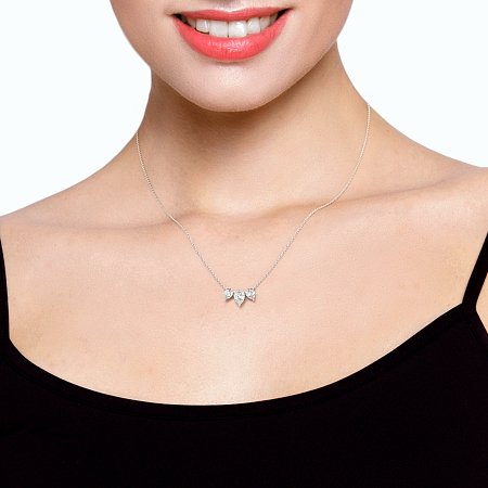 Trilogy Pendant with Attached Chain