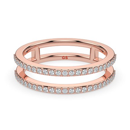 Split Double Band Wedding Ring