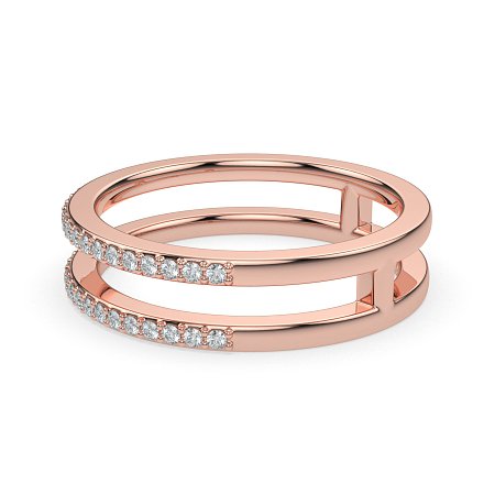 Split Double Band Wedding Ring