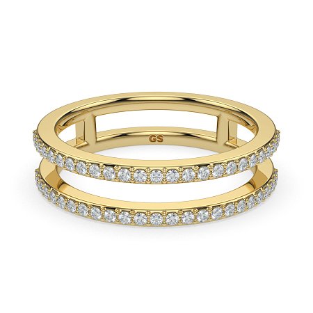 Split Double Band Wedding Ring