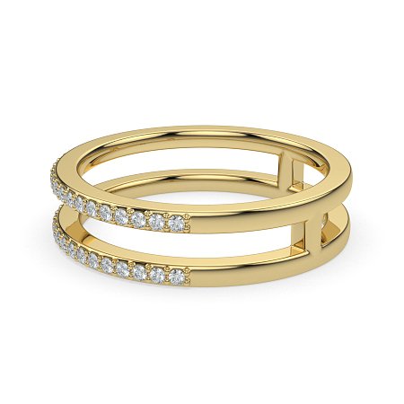 Split Double Band Wedding Ring