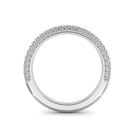 Pave Wedding Ring with Natural Diamonds 0.4ct Total Weight