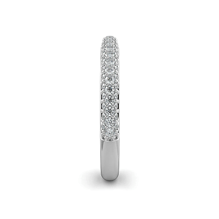 Pave Wedding Ring with Natural Diamonds 0.4ct Total Weight