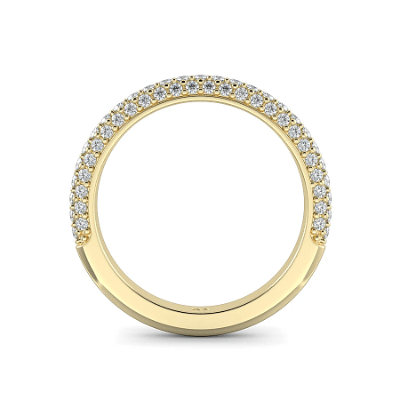 Pave Wedding Ring with Natural Diamonds 0.4ct Total Weight
