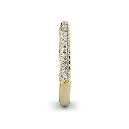Pave Wedding Ring with Natural Diamonds 0.4ct Total Weight