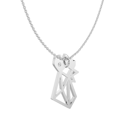 Rooster Pendant featuring 10 Lab grown Diamonds