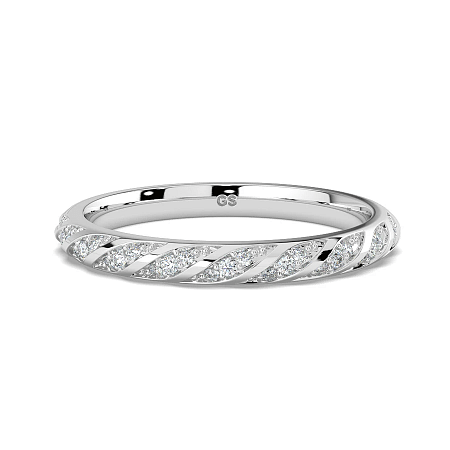 Angeli Twirling Natural Diamond Wedding Ring 0.10cts Total Weight
