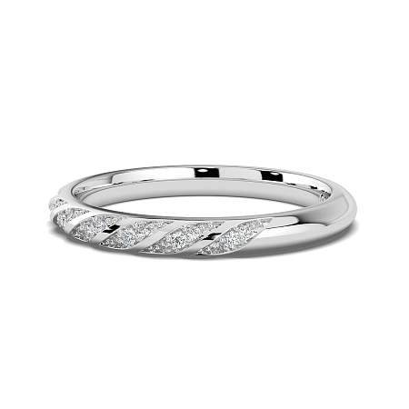Angeli Twirling Natural Diamond Wedding Ring 0.10cts Total Weight