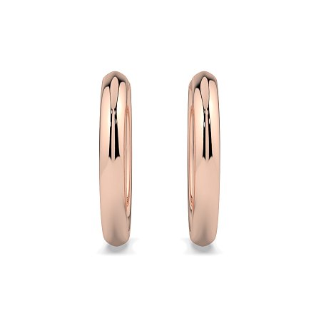 Earring Huggies with Twirling Round Lab-grown Diamonds